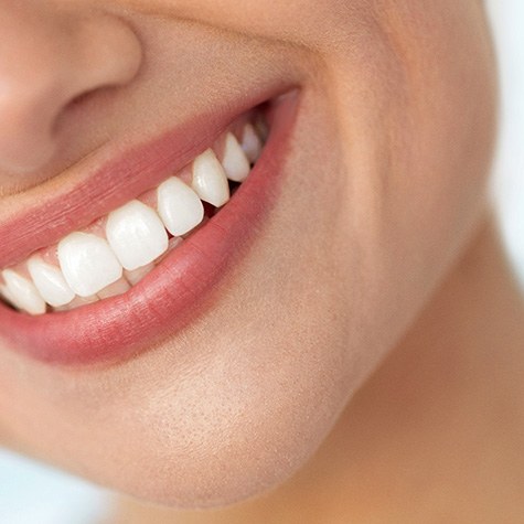 Woman smiling closeup